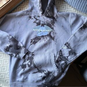Hypland x Yu-Gi-Oh! Collab Tie Dye Grey Hoodie Sz S Streetwear